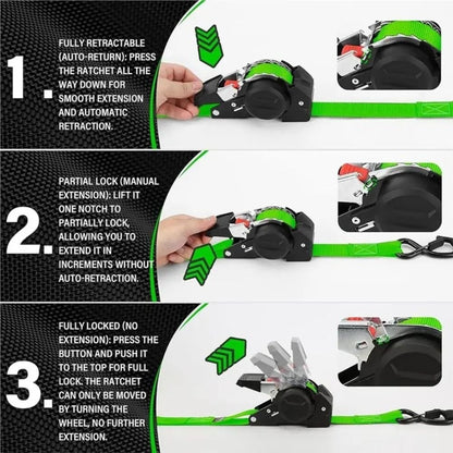 Retractable Ratchet Straps